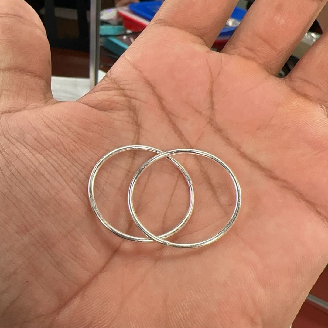 足银耳饰 爱敏纯银首饰耳圈