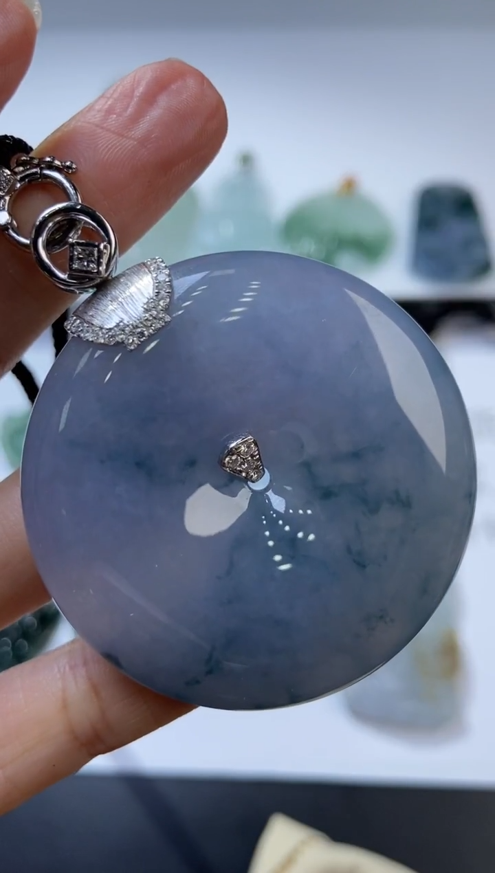 18K金镶嵌挂件翡翠汤**️376542