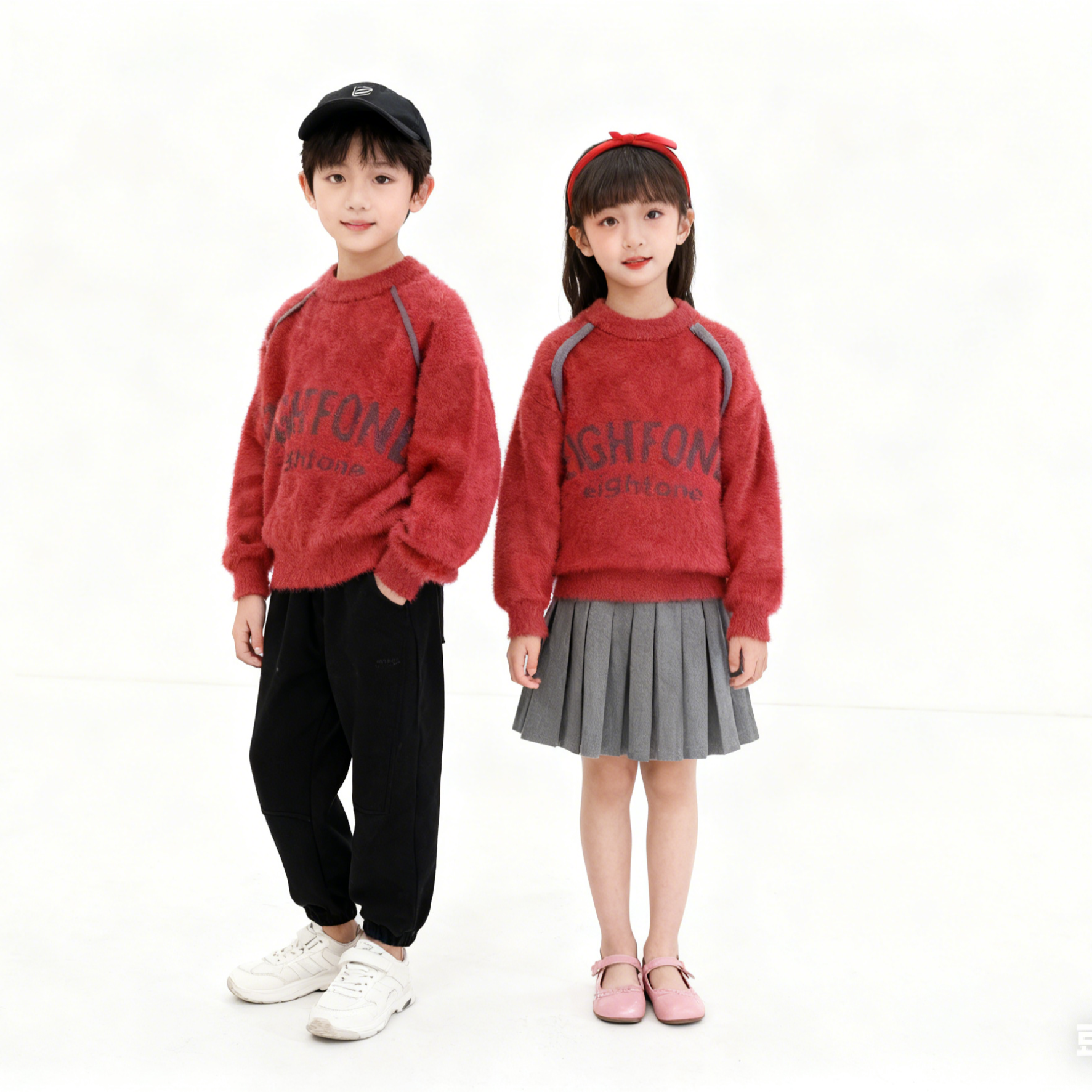 长袖女民族风毛衣红色爱心珊瑚绒衫针织衫保暖套头洋气