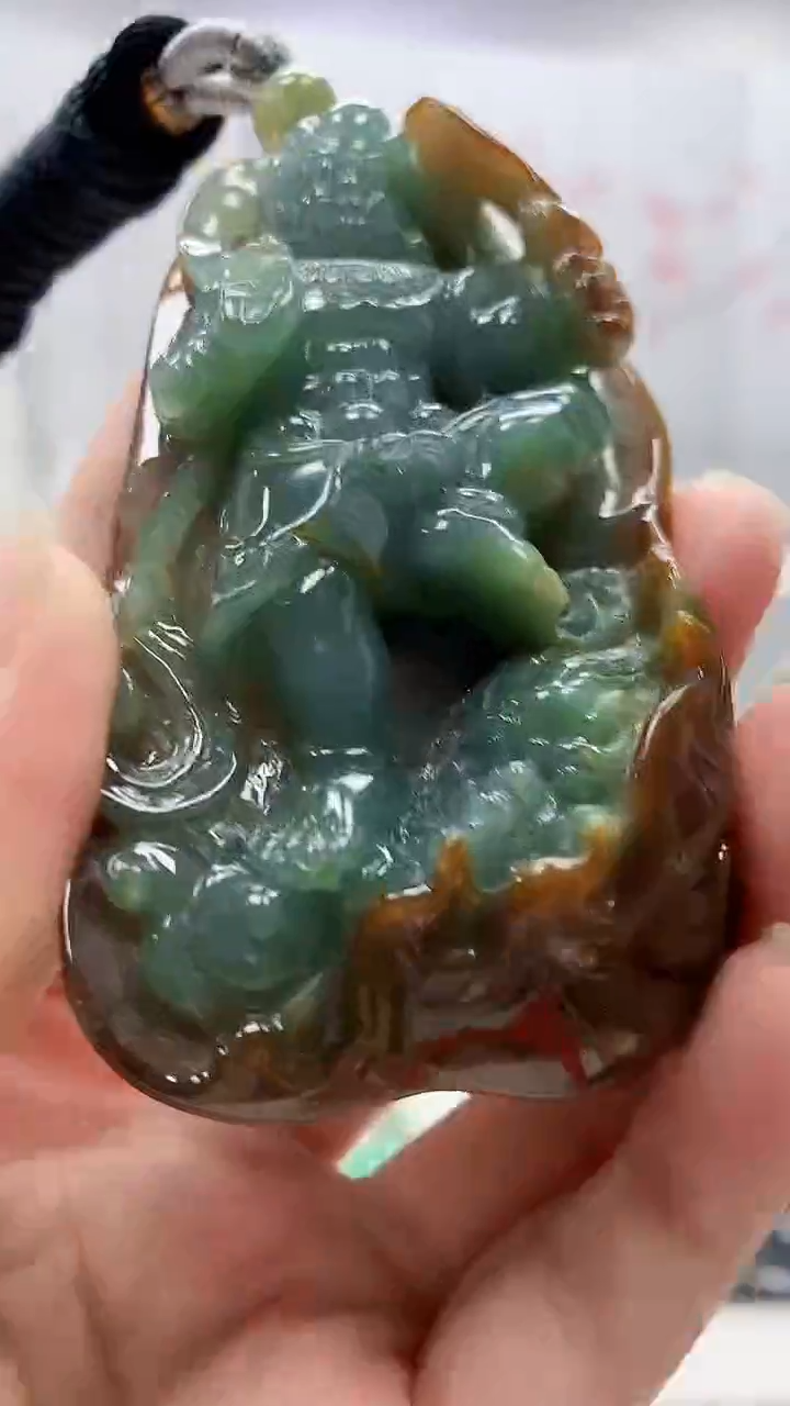 定制翡翠未镶嵌5160ms-毛货挂件87