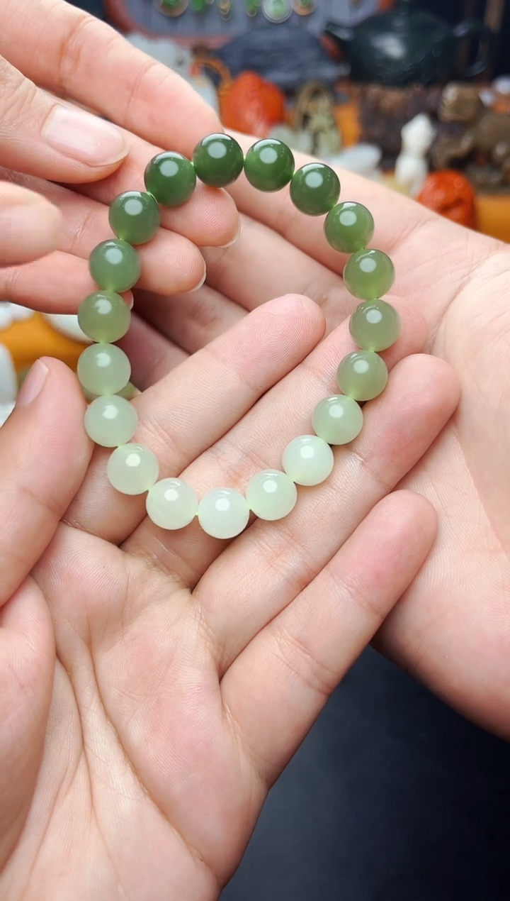 【闪购商品】和田玉手串未镶嵌渐变手串 01