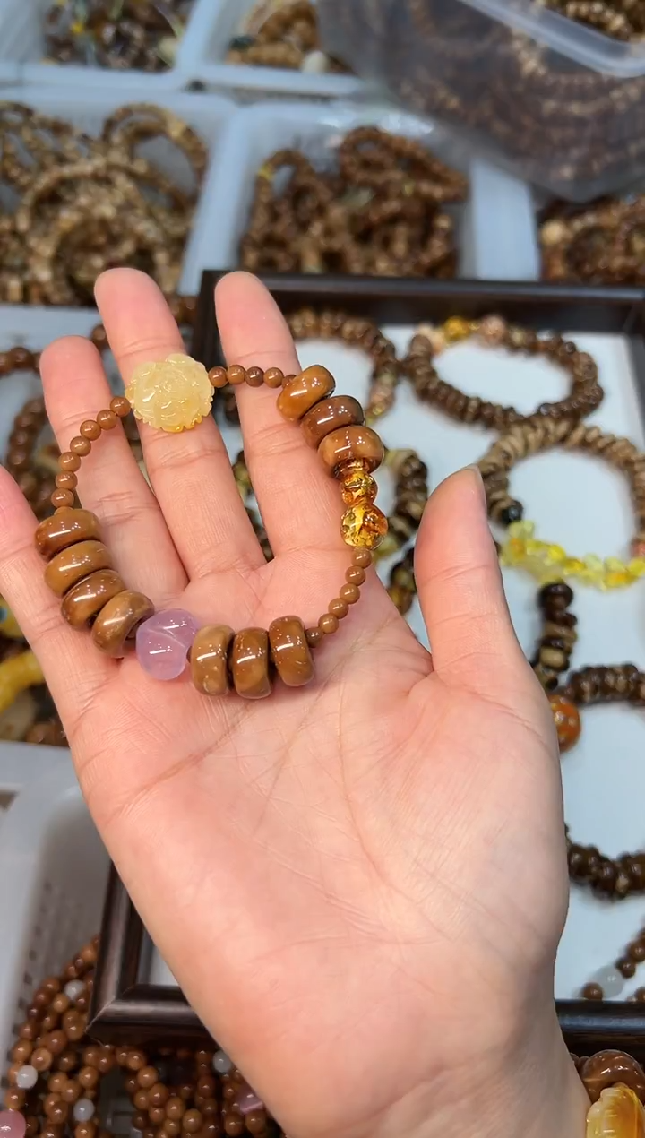 手串库克卡14mm左右甜甜【牡丹花】设计款单圈