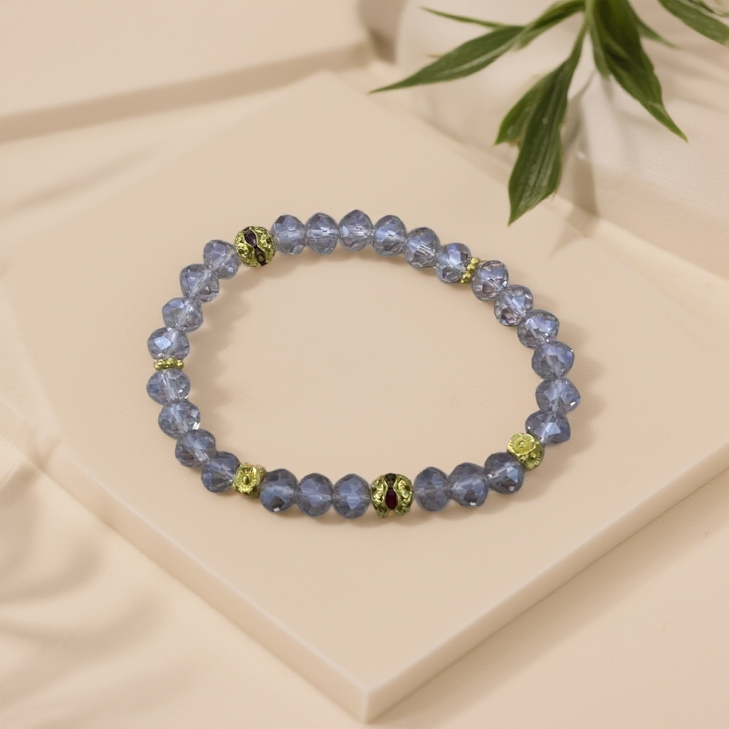 S1514-多彩琉璃7mm单圈精品手串