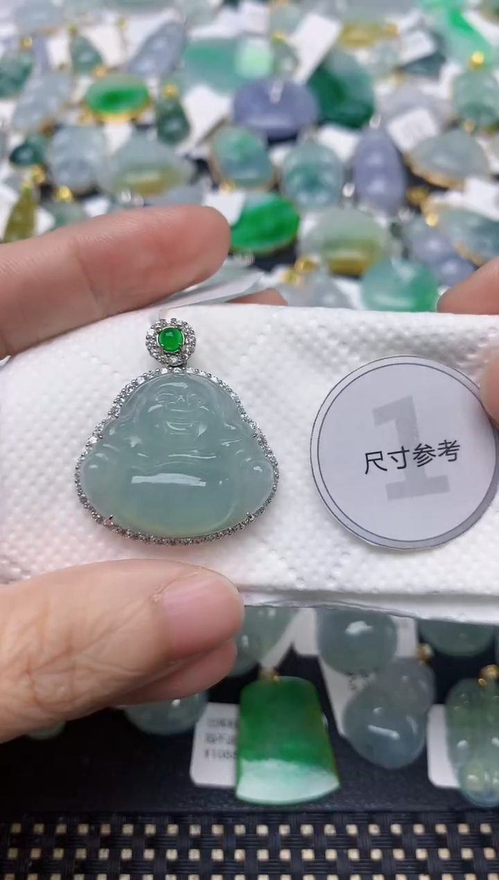 颈饰未镶嵌翡翠天然缅甸A货翡翠