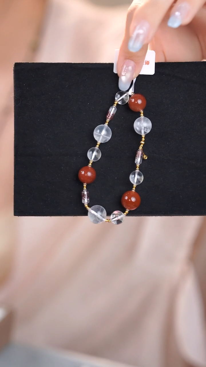 水晶手链18K金镶嵌@@@@@