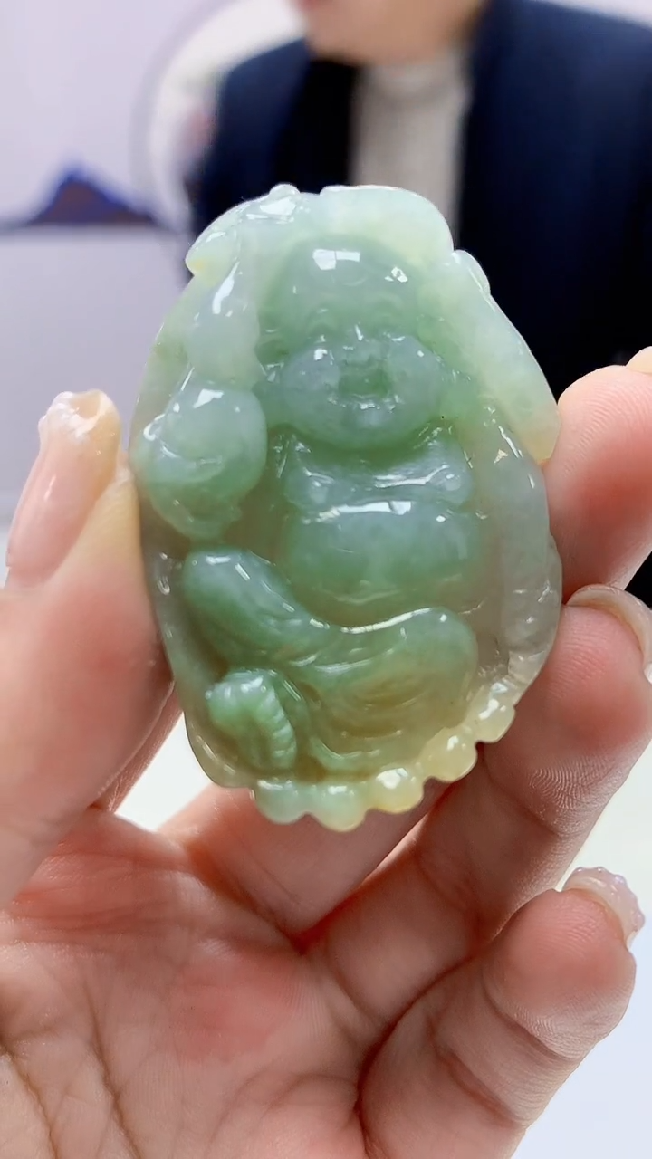 【闪购商品】定制翡翠未镶嵌4969ms-毛货佛42