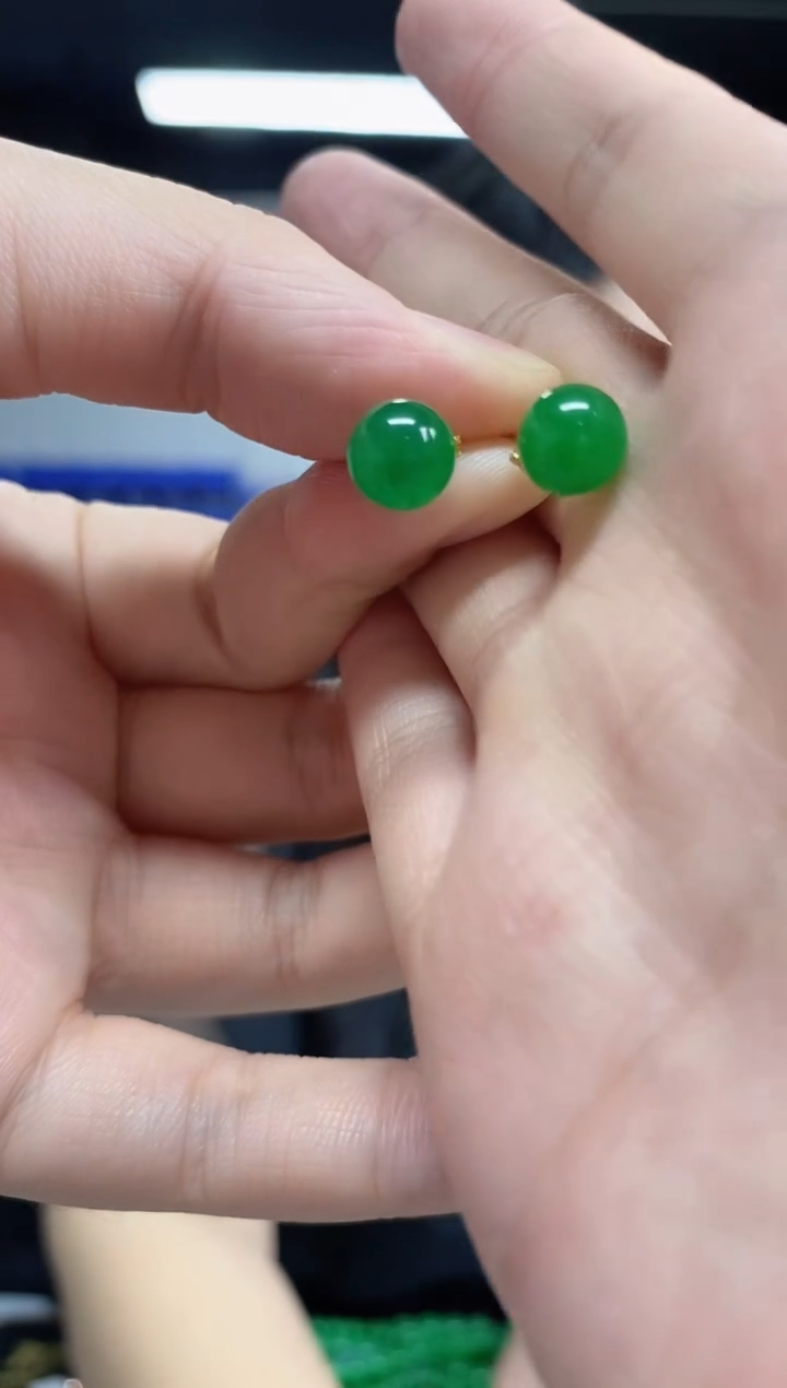 翡翠未镶嵌耳饰闪购链接 多样性发其一颜色微差