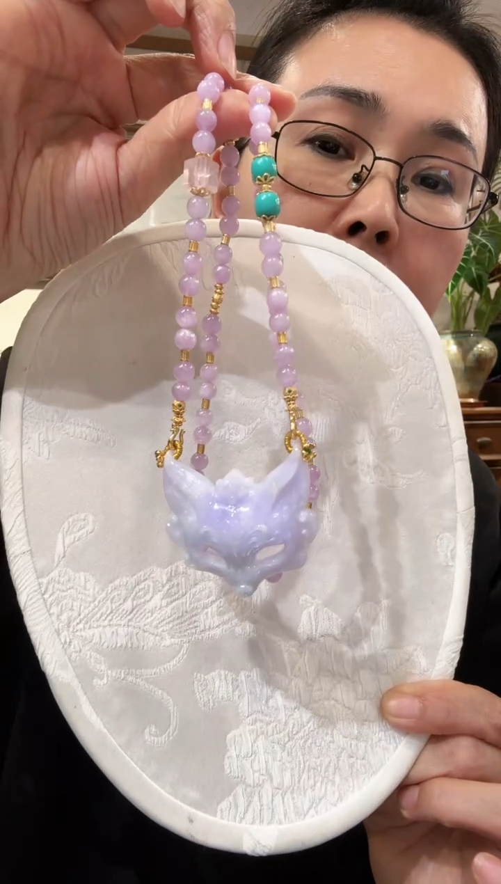 【闪购商品】翡翠未镶嵌颈饰国风