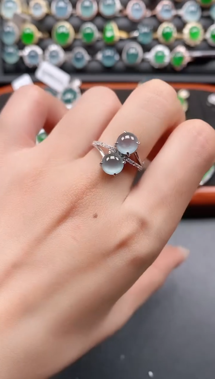 银S925镶嵌戒指翡翠1111