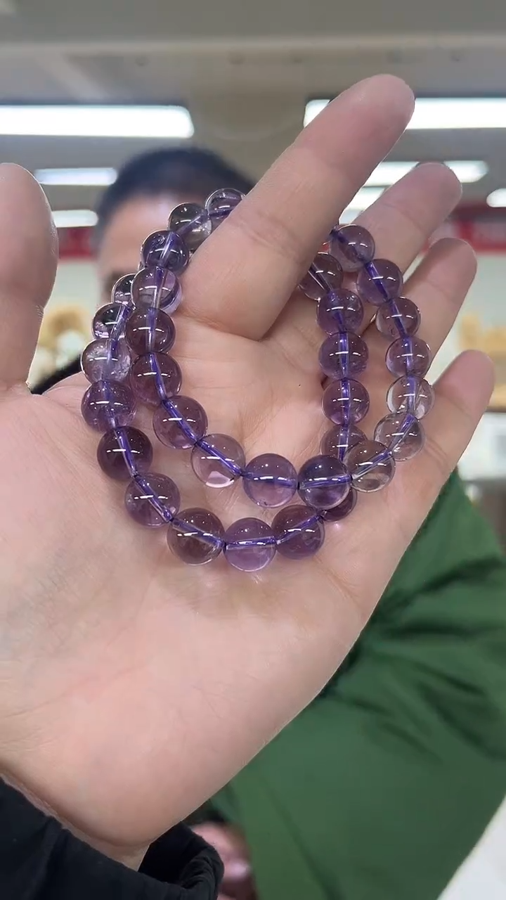 【闪购商品】紫晶手链未镶嵌天然手串多样性发一10mm