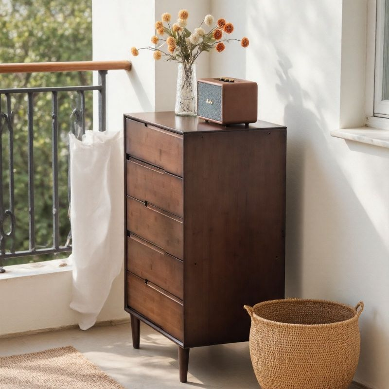 【得庭】复古五斗柜 杂物衣物全收纳柜窄缝收纳神器