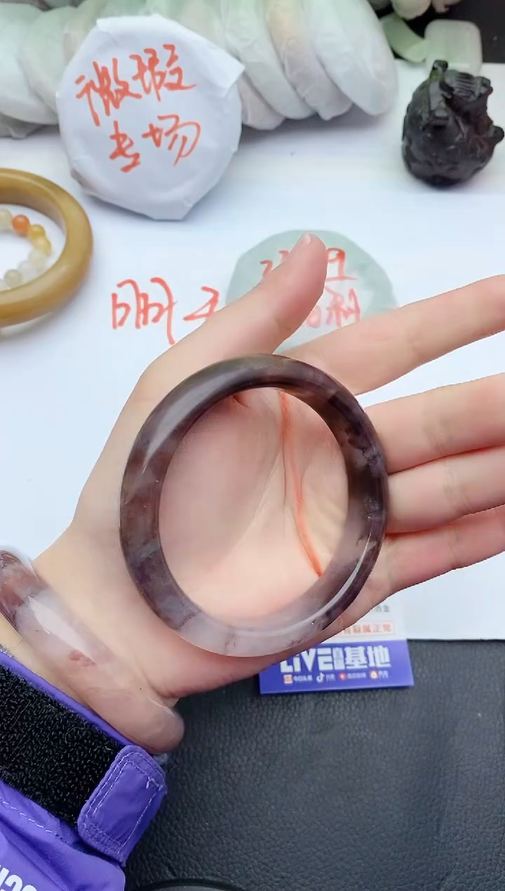 【闪购商品】石英质玉手镯未镶嵌E181+58/59