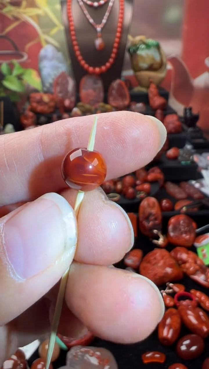 未镶嵌单珠南红玛瑙美**活8.9mm