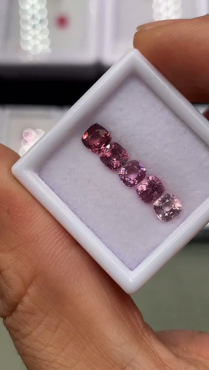 【闪购商品】定制尖晶石裸石未镶嵌枕型 一盒5/P 2.00ct