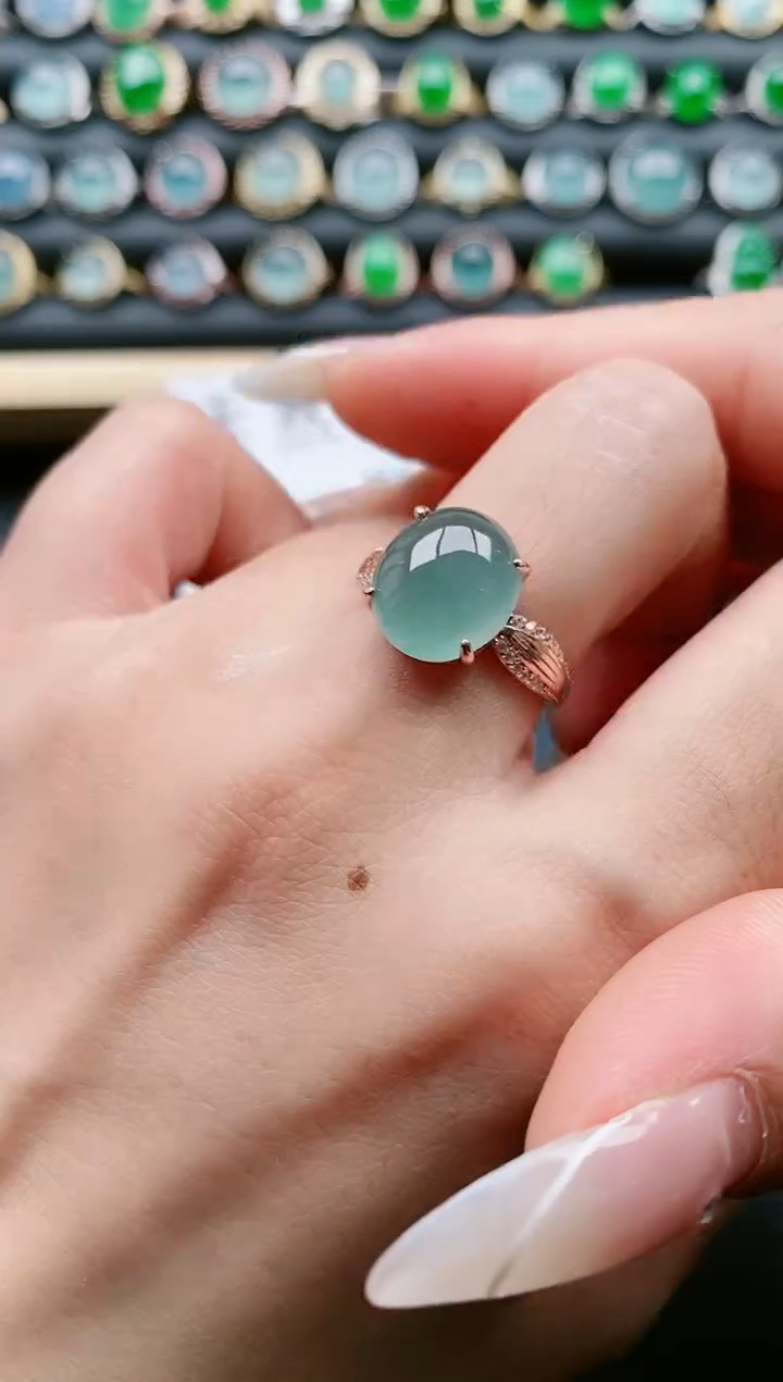 【闪购商品】翡翠戒指银S925镶嵌111111