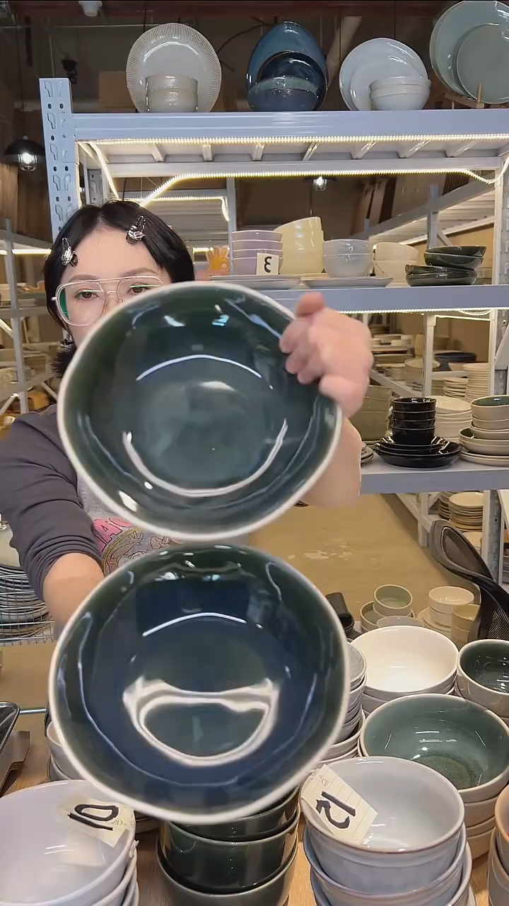 瓷16外贸尾货高温釉下彩陶瓷餐具