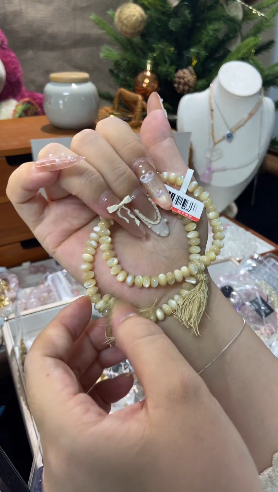 水晶手串未镶嵌孤品捡漏均匀瑕疵介意勿拍