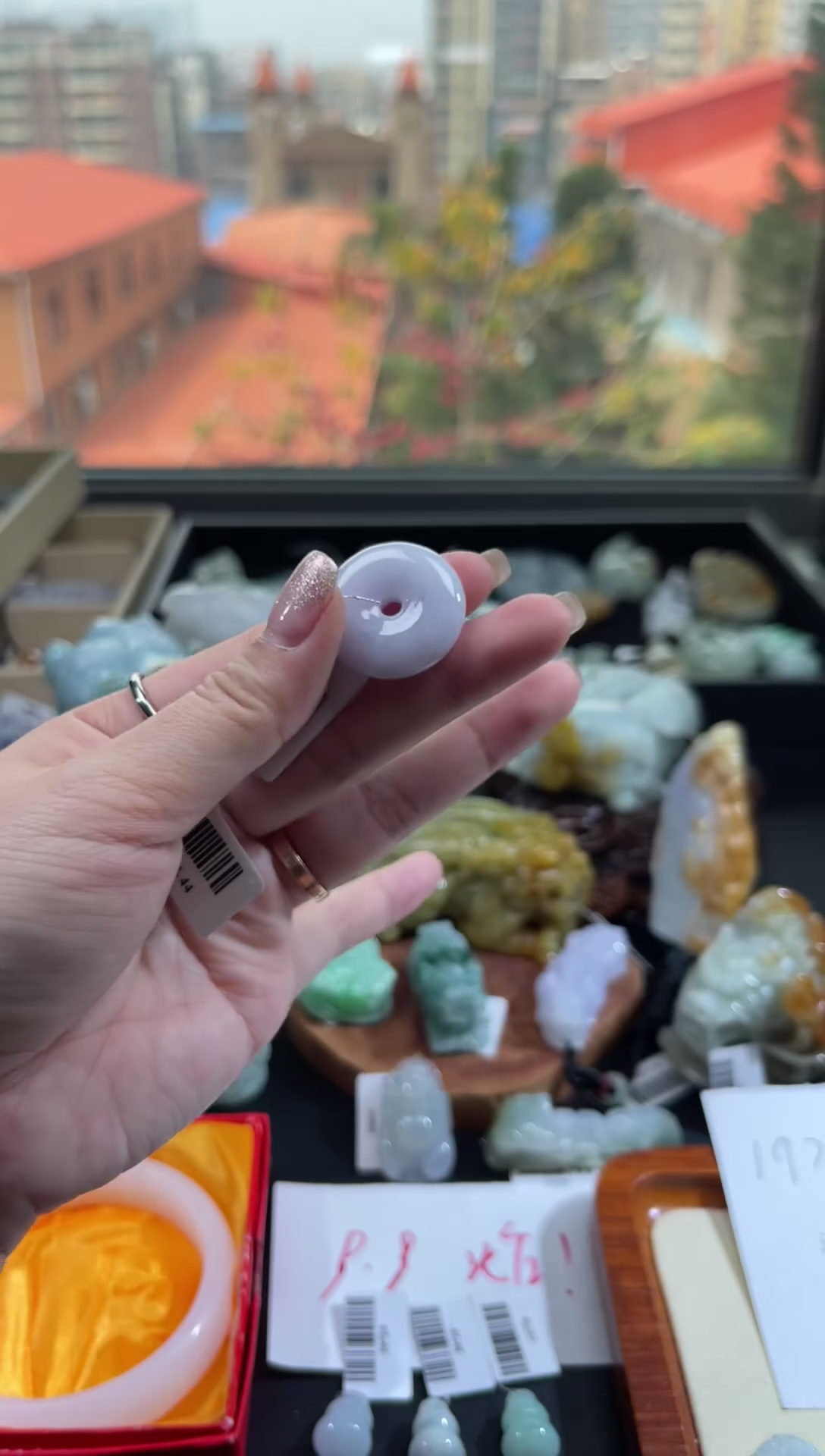 【闪购商品】翡翠颈饰未镶嵌平安扣0004