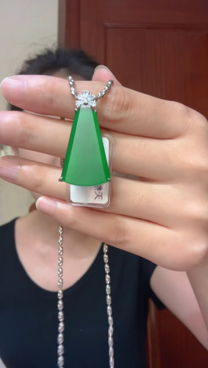 翡翠银S925镶嵌吊坠(不含链)吊坠