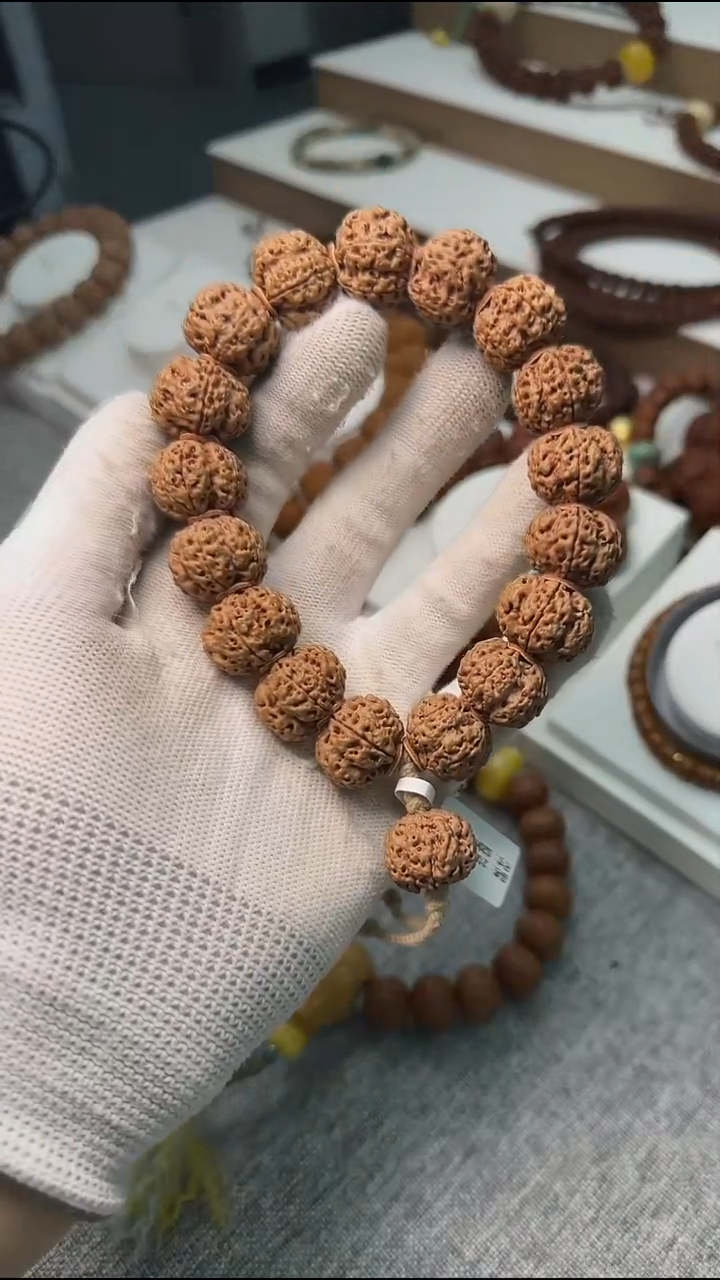 金刚菩提手串S收藏级2186原桩扇面20mm