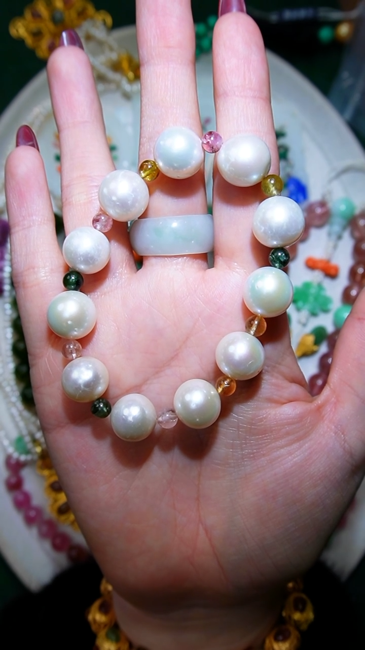 未镶嵌手串淡水珍珠秀*东珠手串