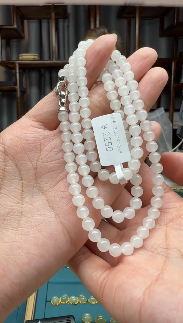 【闪购商品】和田玉颈饰未镶嵌妈妈链108卡6