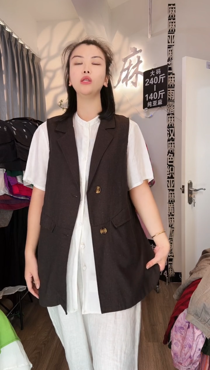 亚麻汉麻苎麻大码女装，