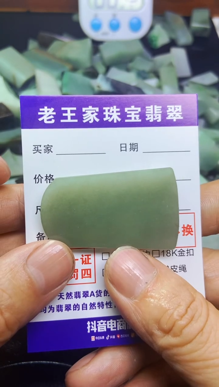 【闪购商品】翡翠颈饰未镶嵌无事牌