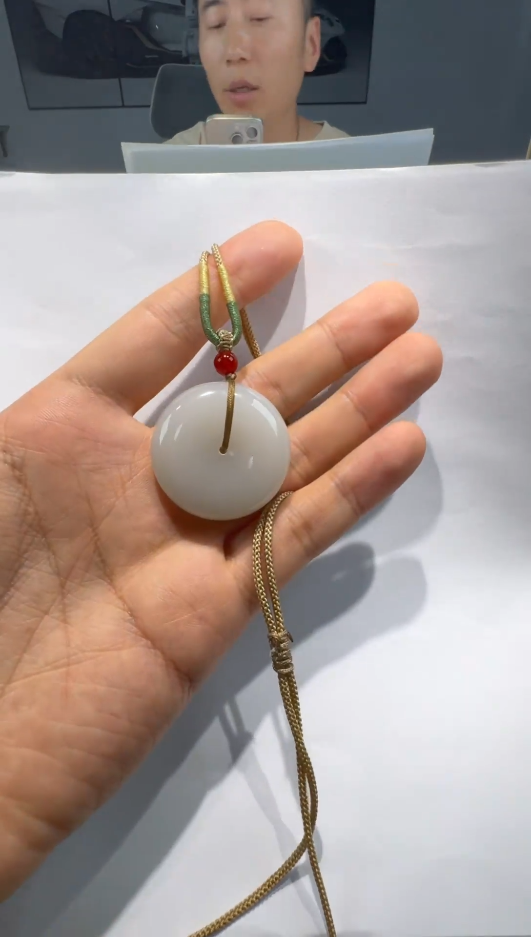 颈饰未镶嵌和田玉?**?35mm精品平安扣 