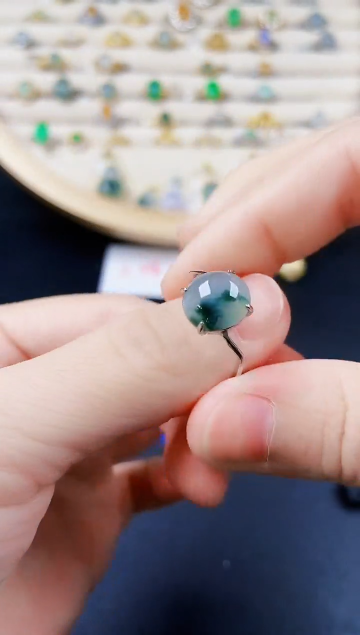 【闪购商品】翡翠戒指银S925镶嵌1245456