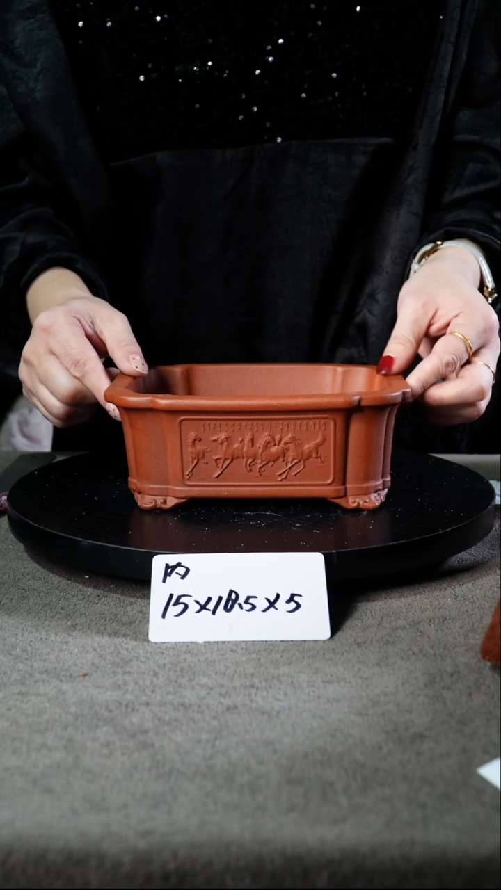  宜兴紫砂花盆小盆