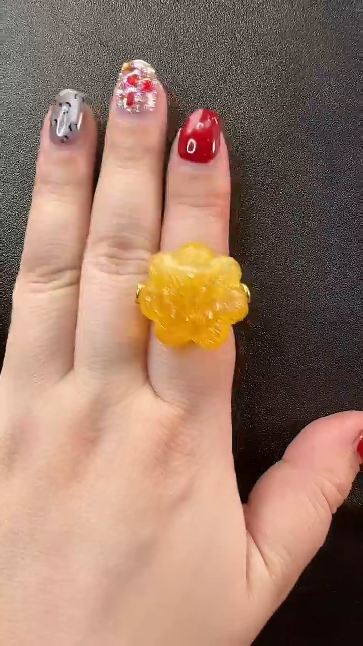 【闪购商品】琥珀戒指未镶嵌戒指