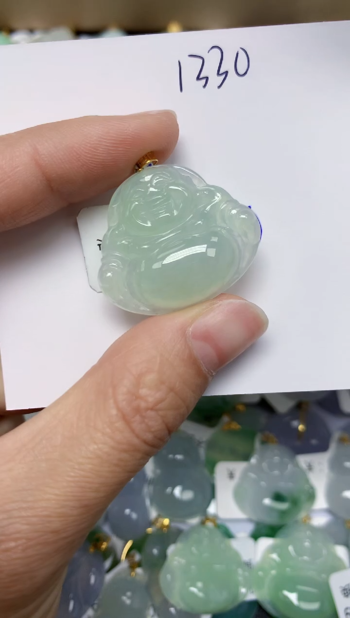 【闪购商品】翡翠颈饰18K金镶嵌 天然翡翠A货