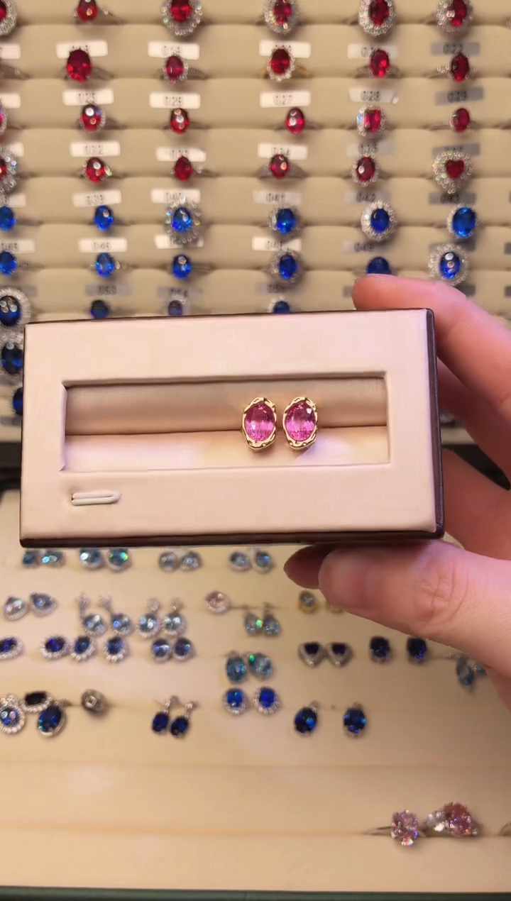 耳饰蓝宝石银S925镶嵌0000