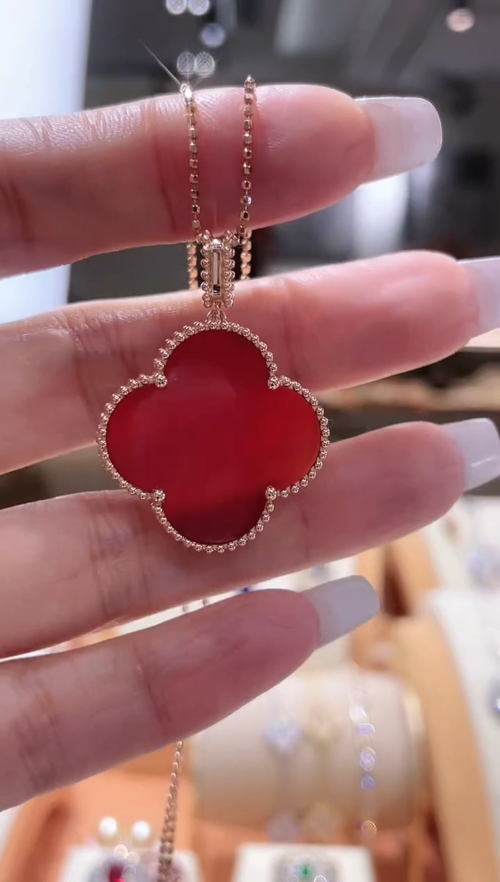 【闪购商品】玛瑙/玉髓吊坠(不含链)18K金镶嵌吊坠