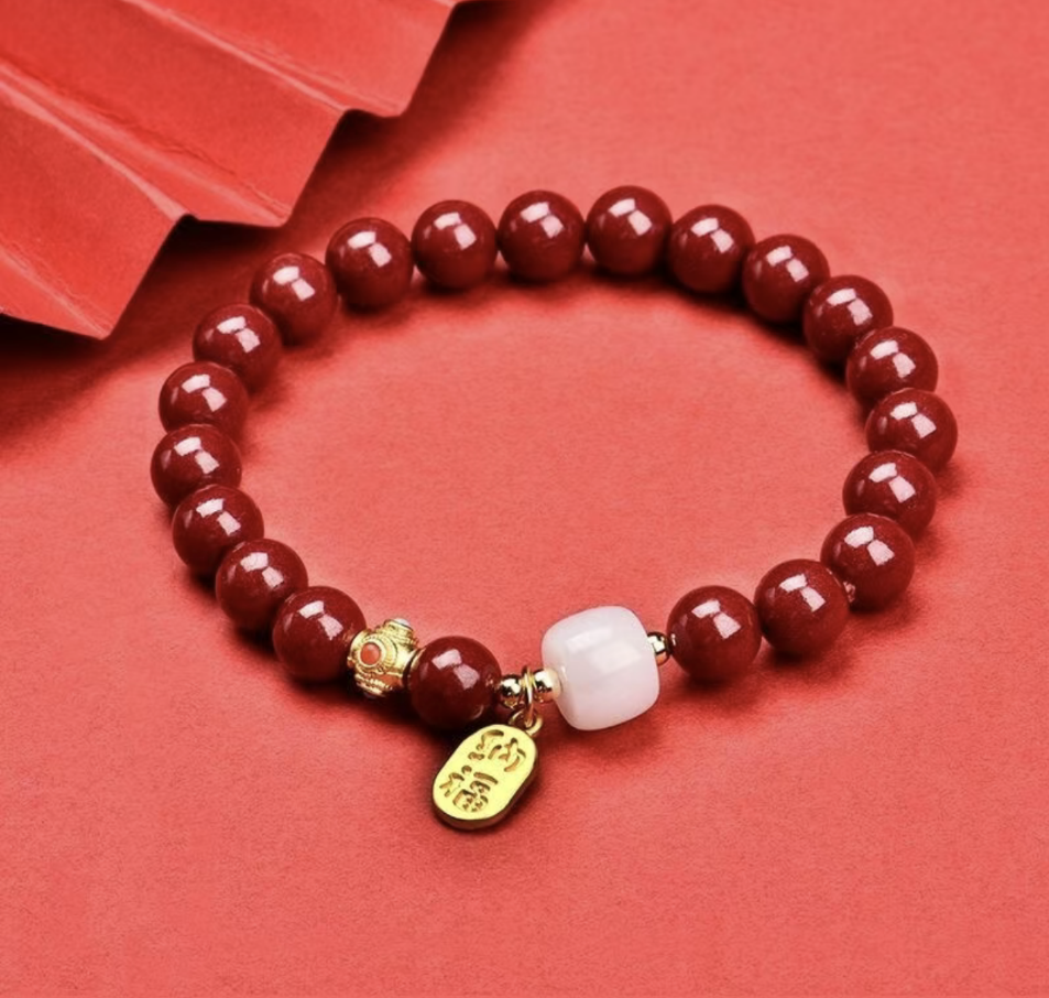 铜合金石英石手链 F-132红玉菩提手串（无礼盒）0397