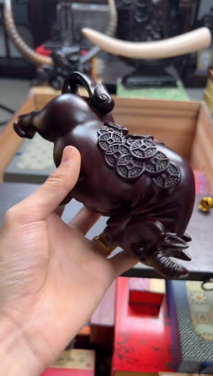 【闪购商品】木————————牛摆件