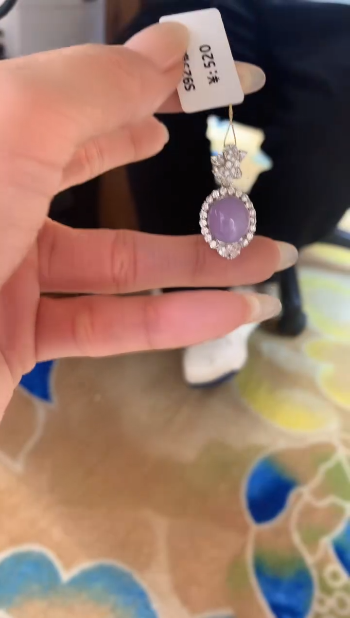 【闪购商品】翡翠颈饰银S925镶嵌蛋面