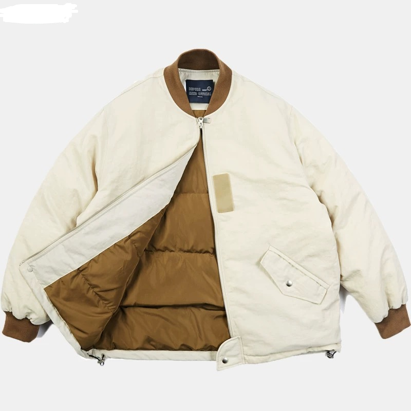 棒球服美式潮牌男女百搭简约羽绒服冬季新款上衣