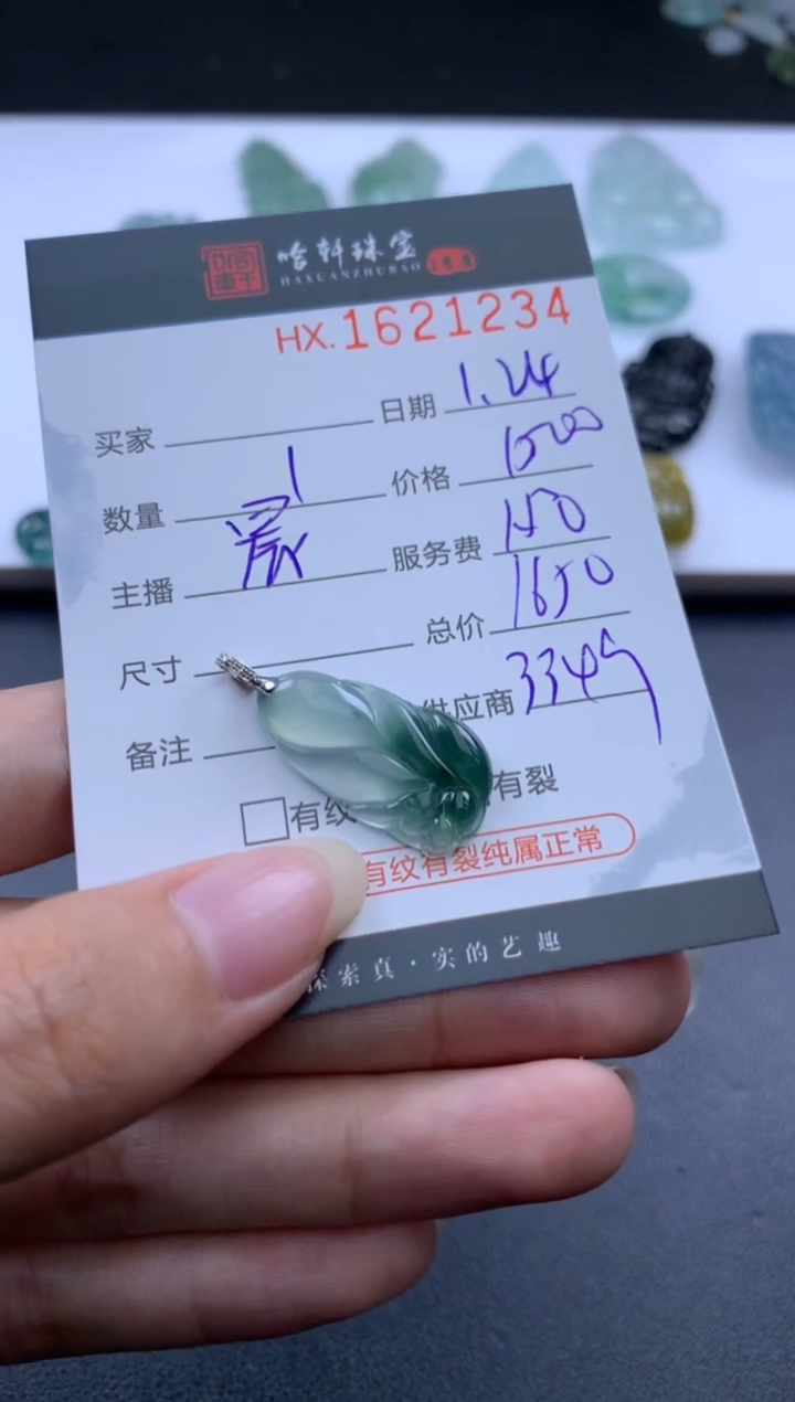 【闪购商品】翡翠挂件未镶嵌哈轩 挂件1