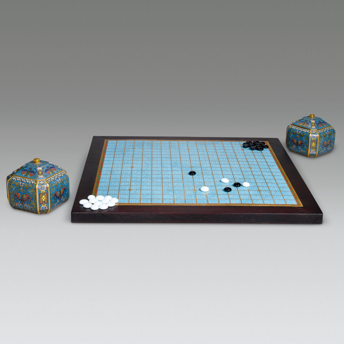  【程田文物】掐丝珐琅围棋棋盘一套-250906F-22
