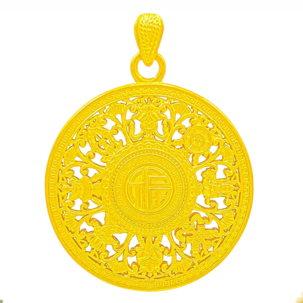 【小敏专属】足金八宝罗盘挂坠时尚气质传承/赠银链