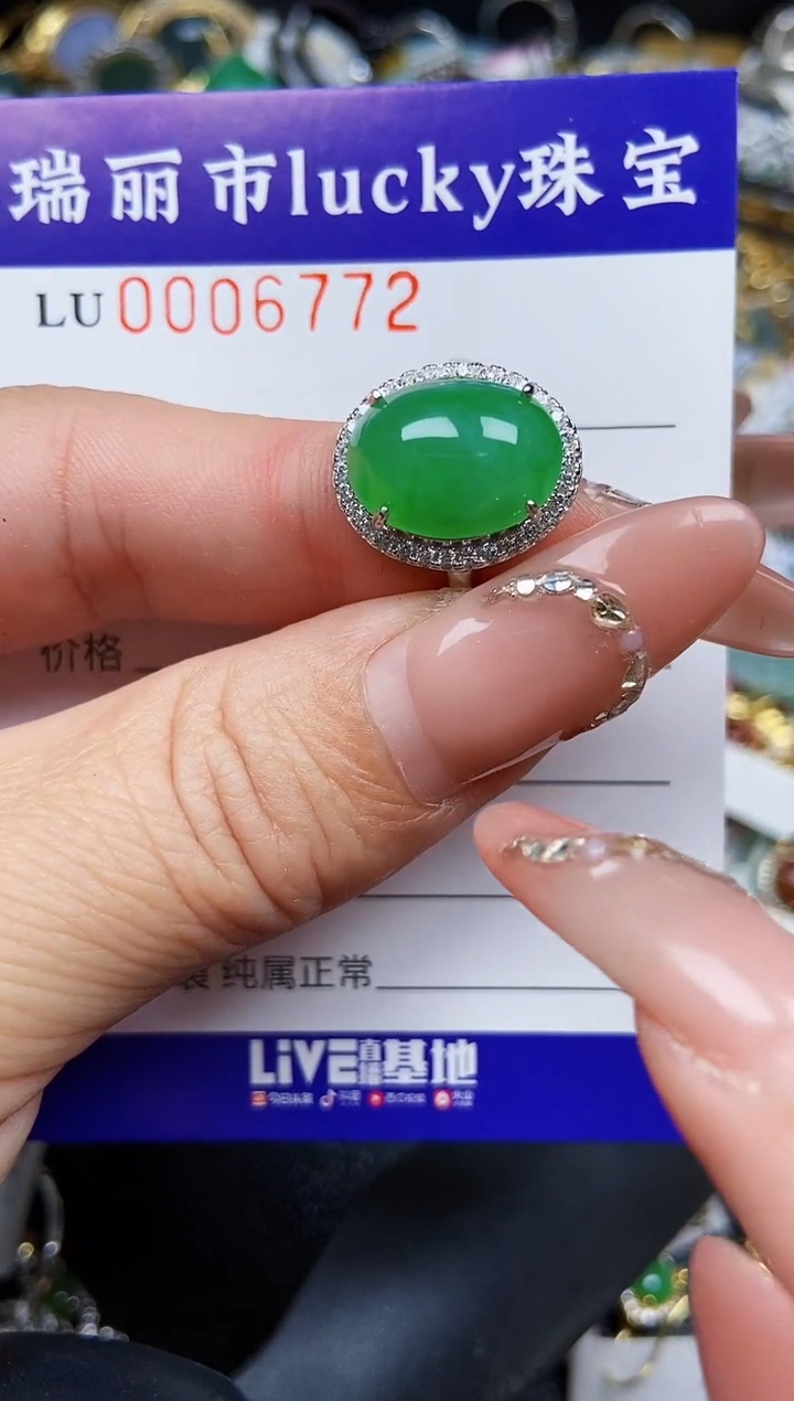 翡翠银S925镶嵌颈饰6772