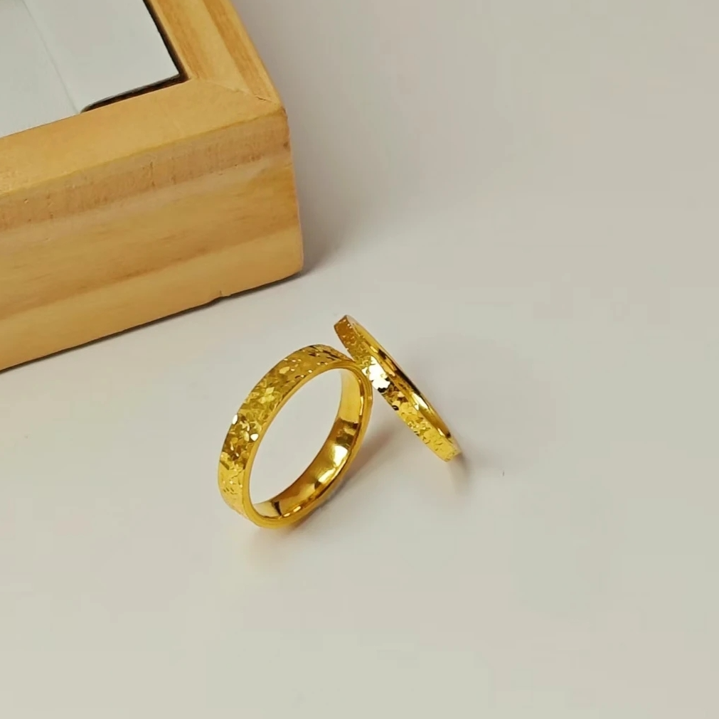 5D足金999水贝碎碎冰情侣对戒卡2卡4男女款优雅气质复检+证书