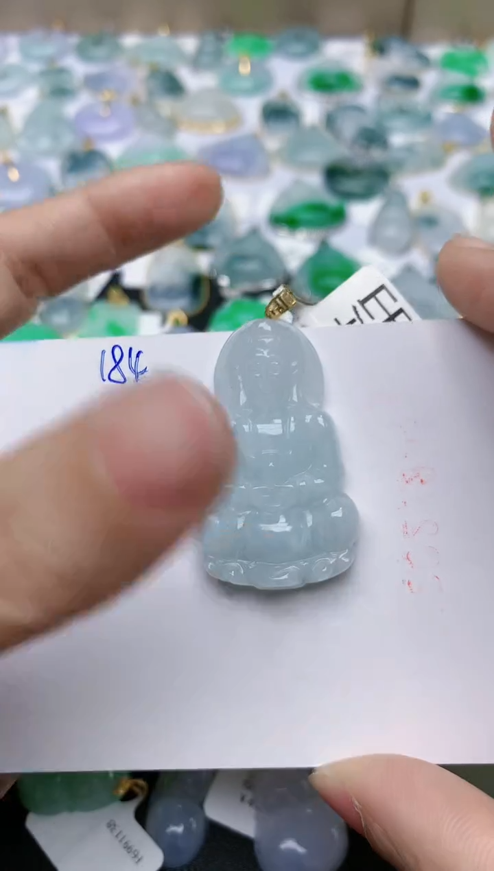 【闪购商品】翡翠颈饰18K金镶嵌天然翡翠A货    