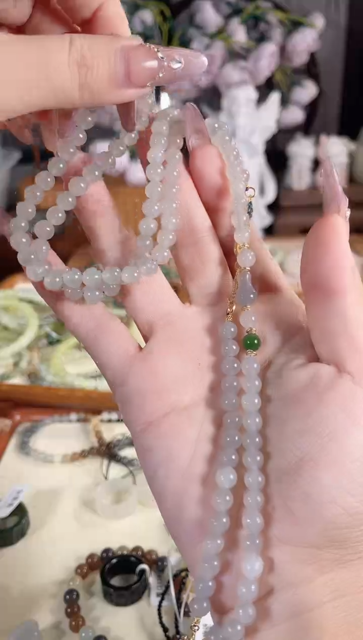 项链银S925镶嵌和田玉多样性发其一孤品默认微瑕