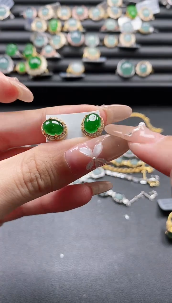 【闪购商品】翡翠戒指银S925镶嵌5115