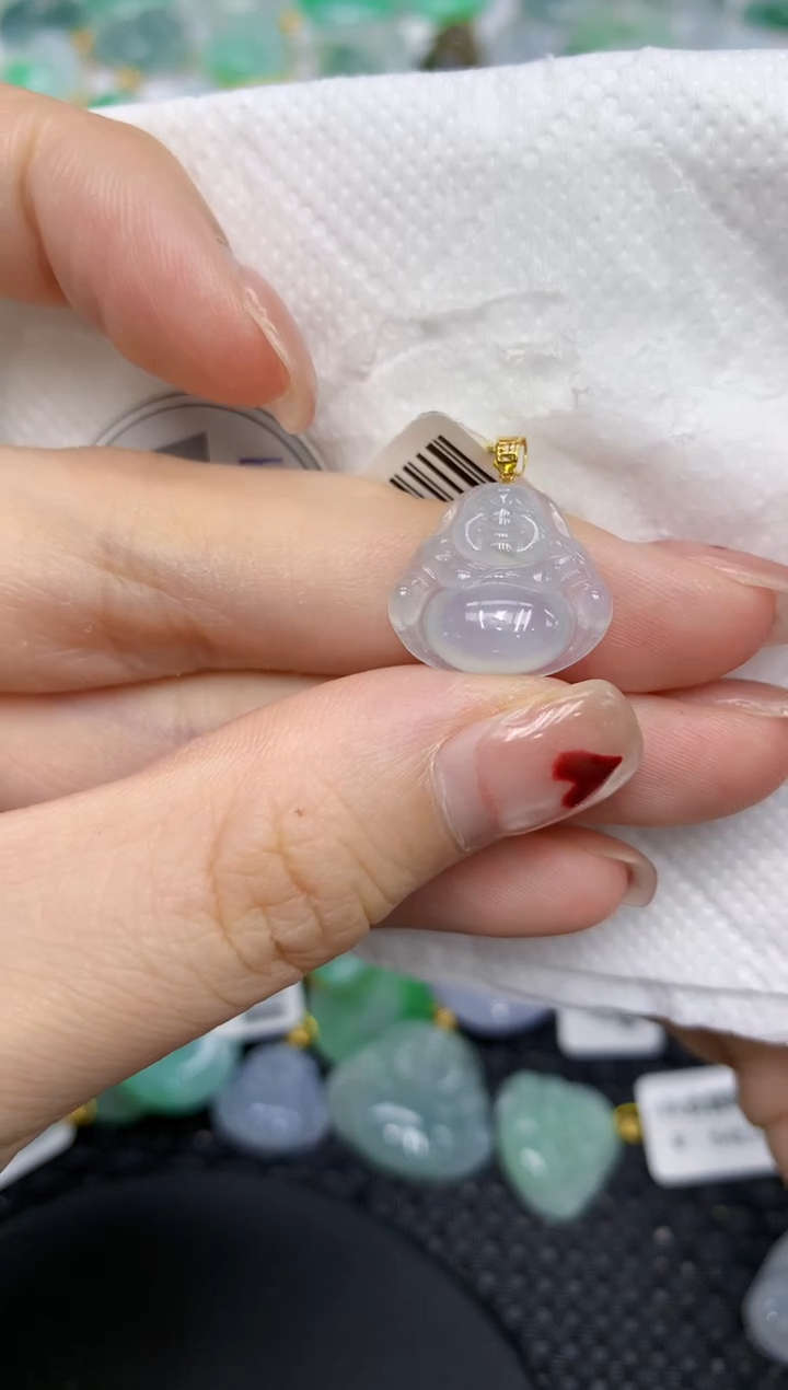 翡翠18K金镶嵌颈饰1111111