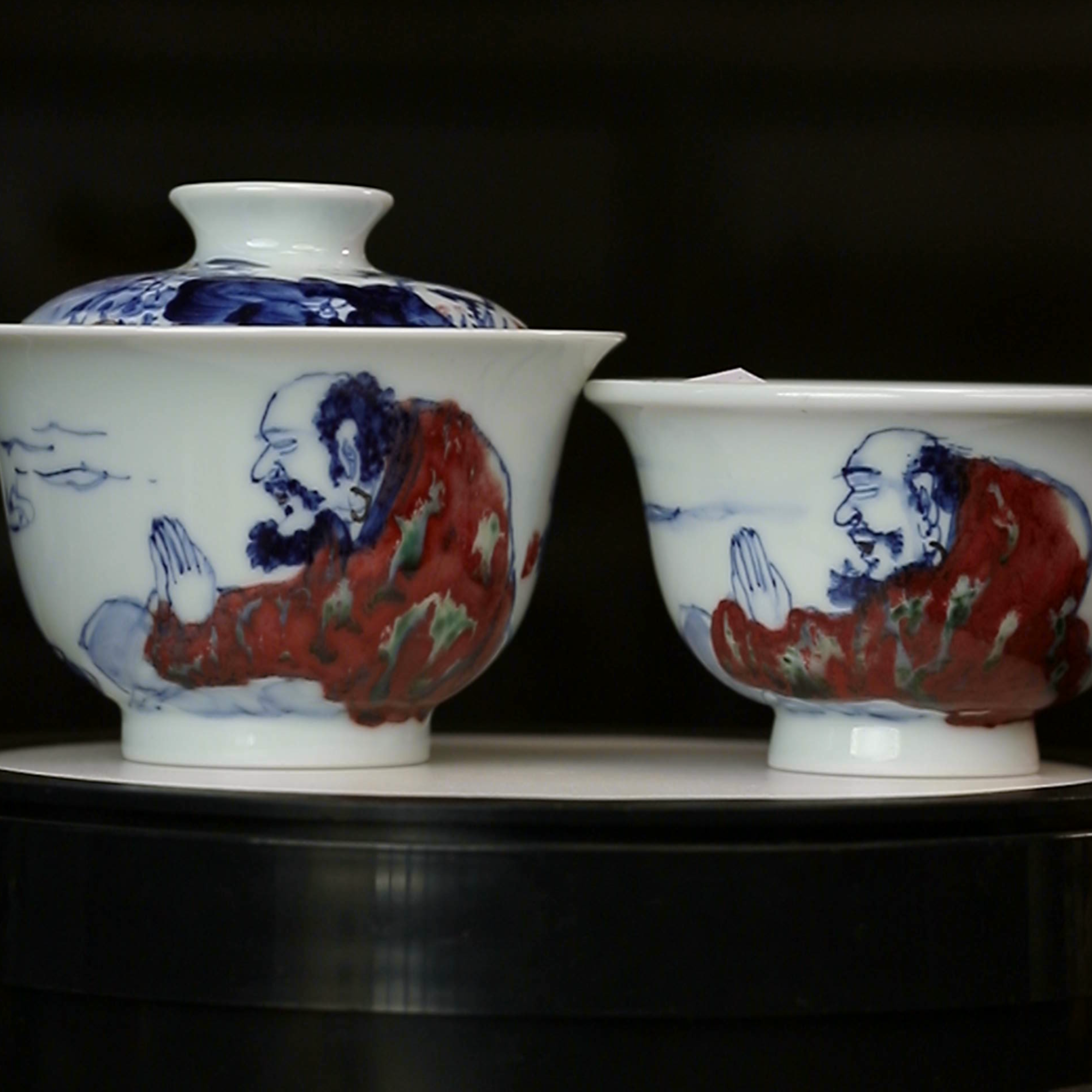 12.30a/M11C+M11B5/青花釉里红达悟禅套组