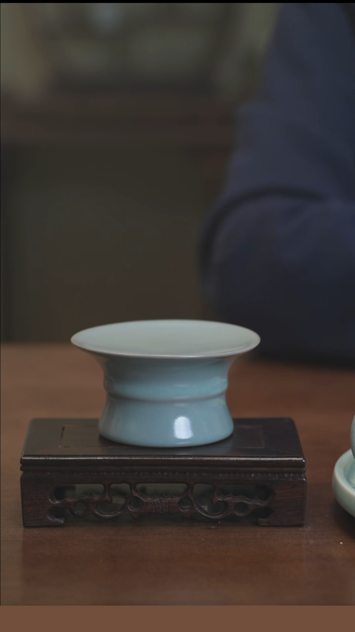 【闪购商品】清凉寺原产地仿古釉手工汝瓷贵人台